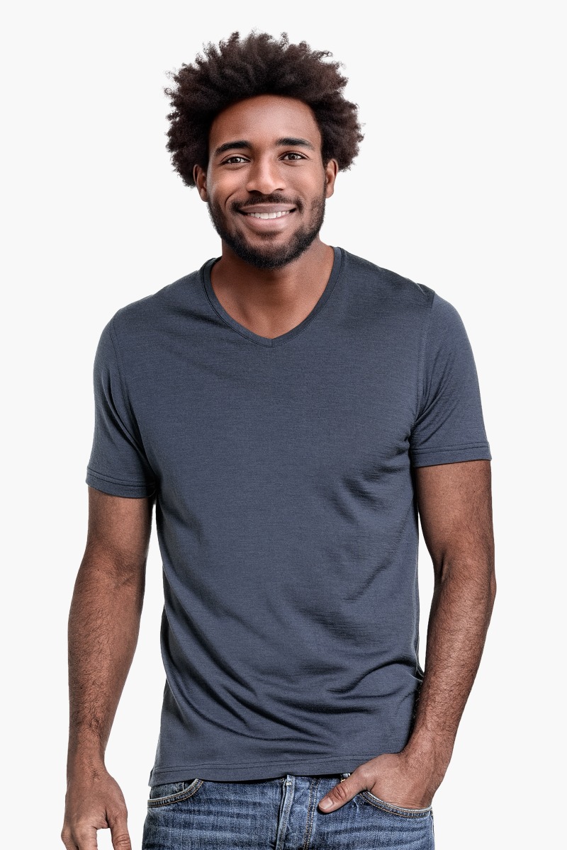 Joe Shirt V-neck Dark Steel