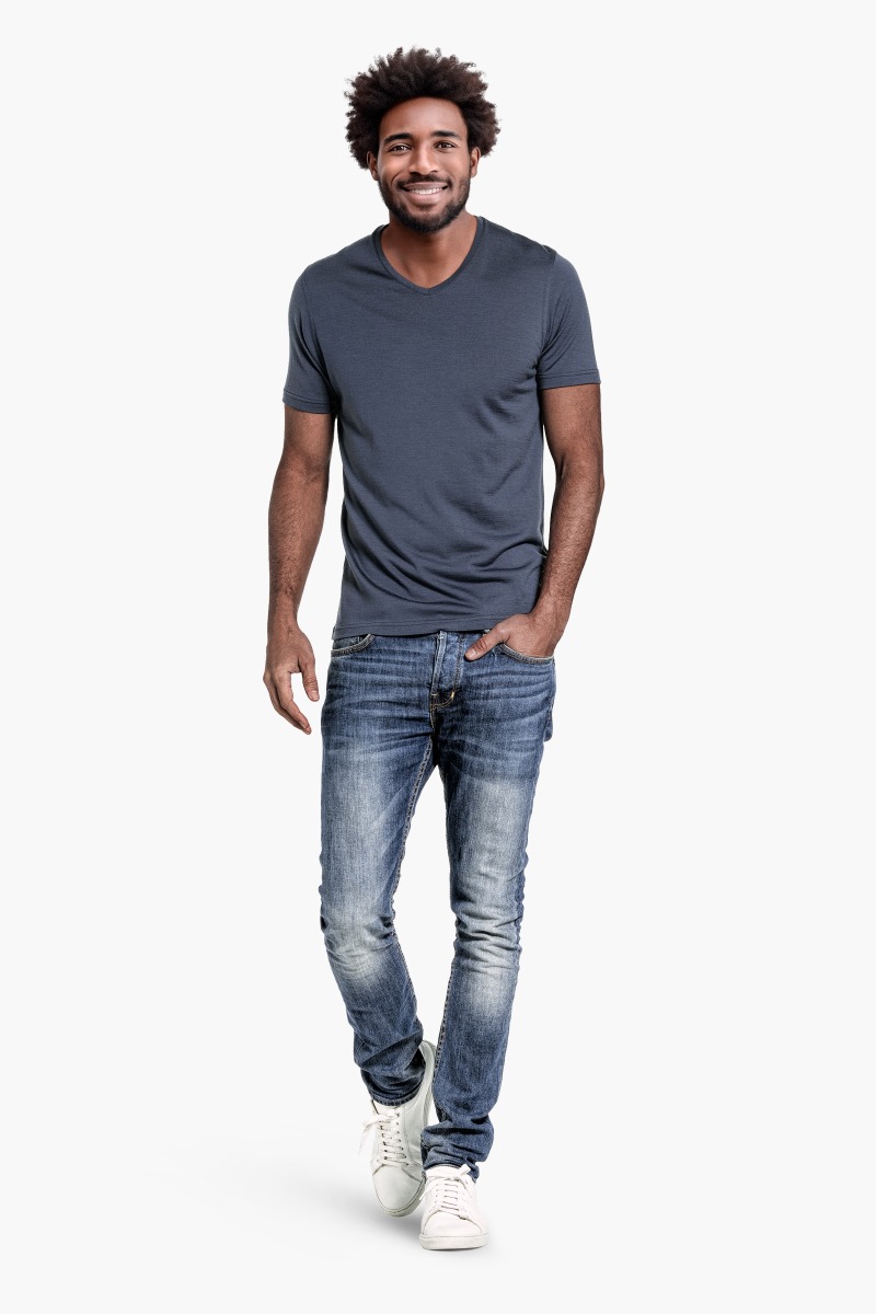 Joe Shirt V-neck Dark Steel