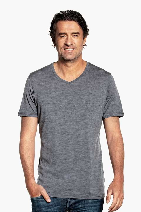 Joe Shirt V-neck Harvard Grey - Base Image
