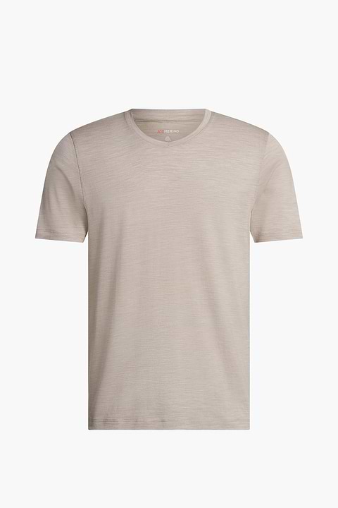 Shirt V-Neck Limestone Beige - Base Image