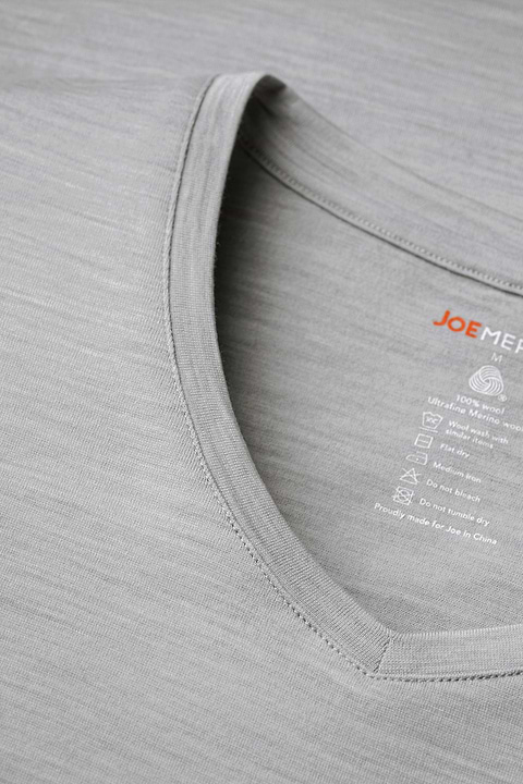 Shirt V-Neck Limestone Grey - Base Image