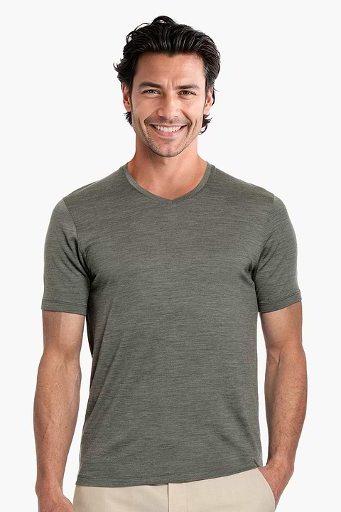 Shirt V-Neck Million Dollar Green - Base Image
