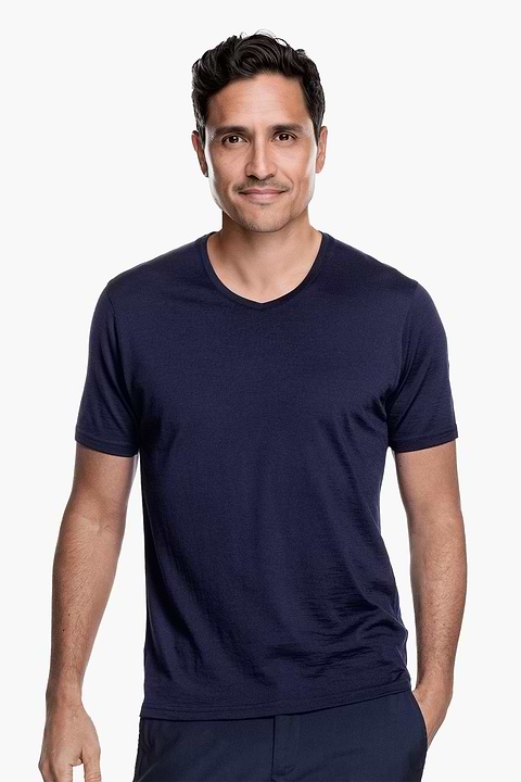 Joe Shirt V-neck Navy Blue - Base Image