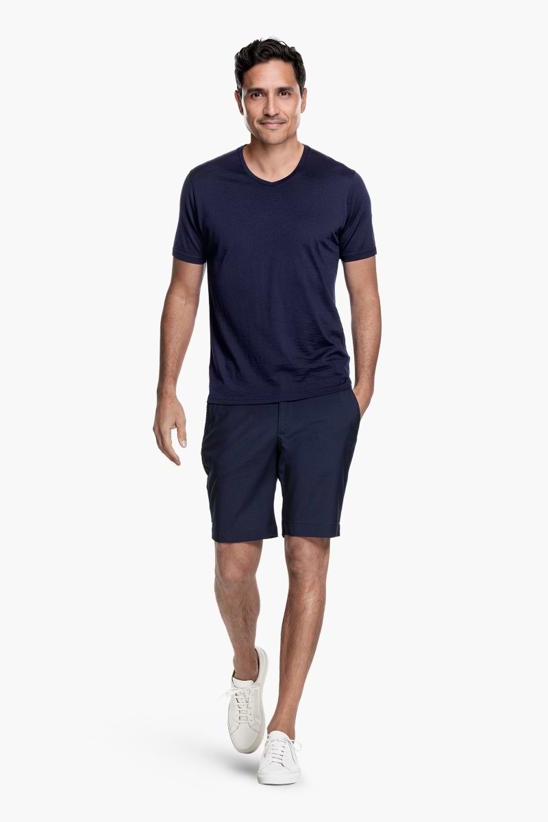 Joe Shirt V-neck Navy Blue