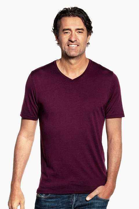 Joe Shirt V-neck Red Cabbage - Base Image