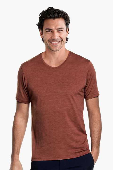 Shirt V-Neck Terracotta - Base Image