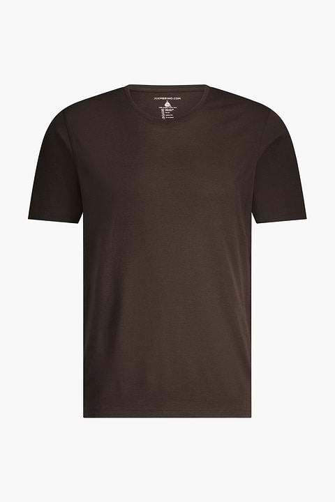Shirt V-Neck Very Dark Brown - Base Image