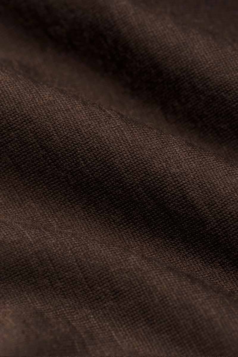 Shirt V-Neck Very Dark Brown