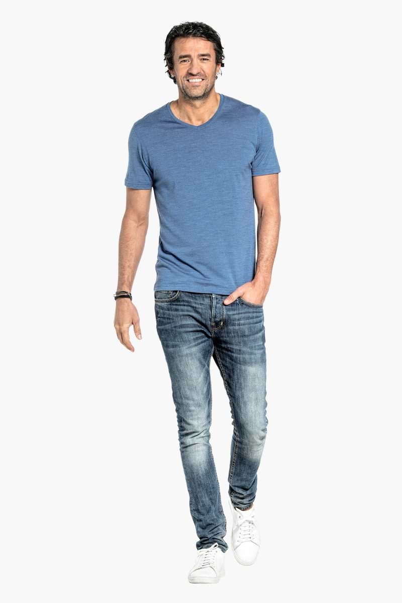 Joe Shirt V-neck Yacht Blue