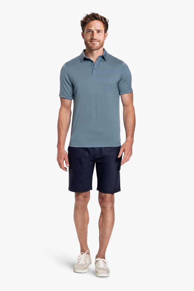 Shirt Polo Short Sleeve Parachute Blue