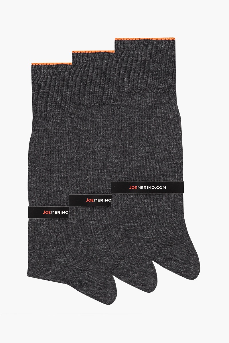 Joe Sock Fine Antra Grey 3-Pack