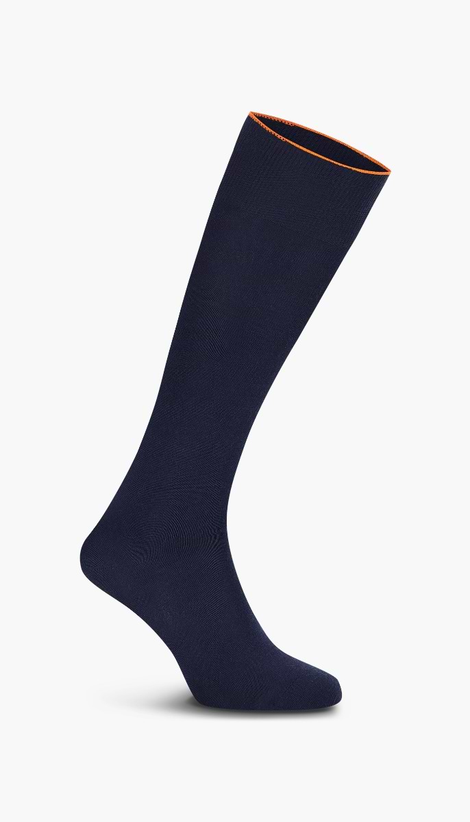 Sock Fine Extra Long Dark Navy 2 Pack