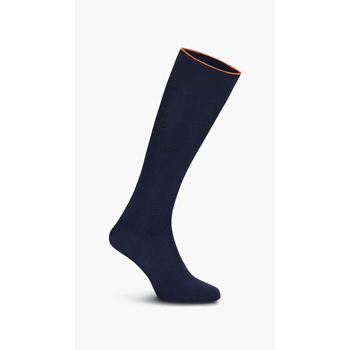 Sock Fine Extra Long Dark Navy 2 Pack