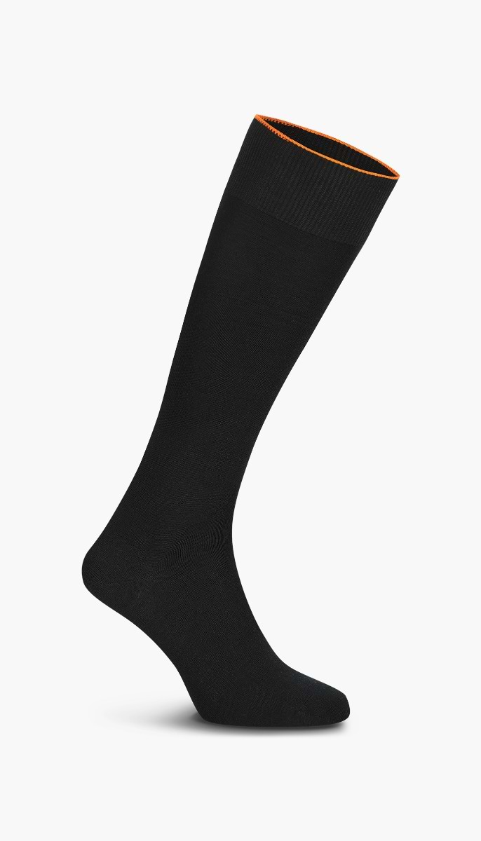 Sock Fine Extra Long Deep Black 2 Pack