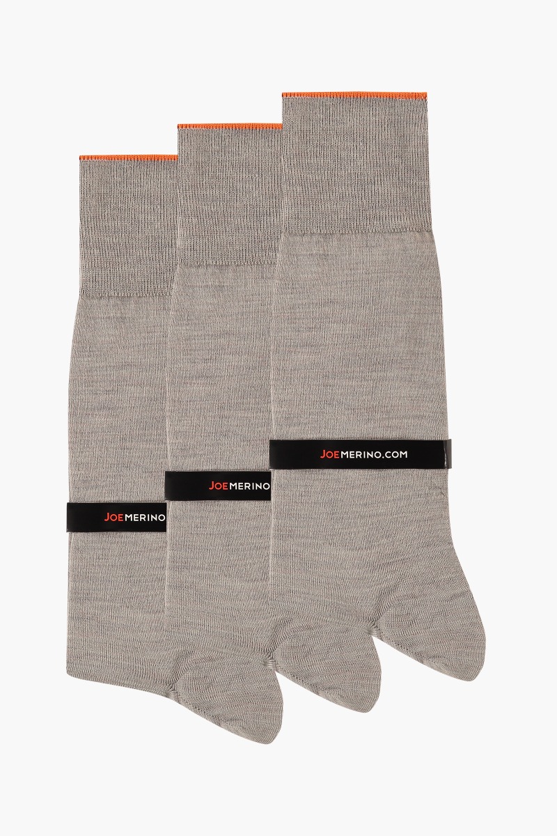 Joe Sock Fine Windsor Beige 3 Pack