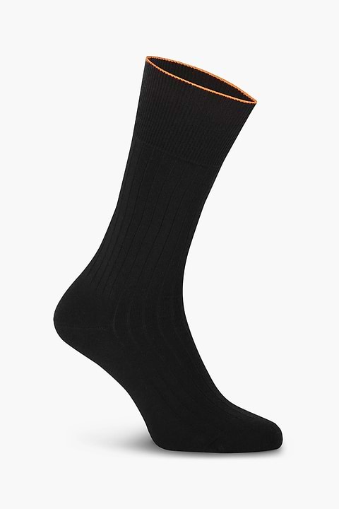 Joe Sock Rib Deep Black 3-Pack - Base Image