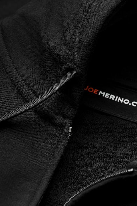 Joe Sweathoodie Deep Black - Base Image