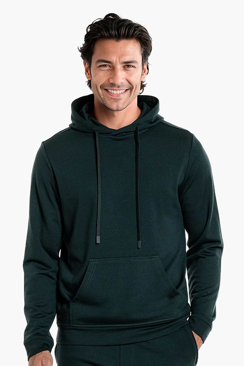 Sweatshirt Hoodie Very Dark Green - Base Image