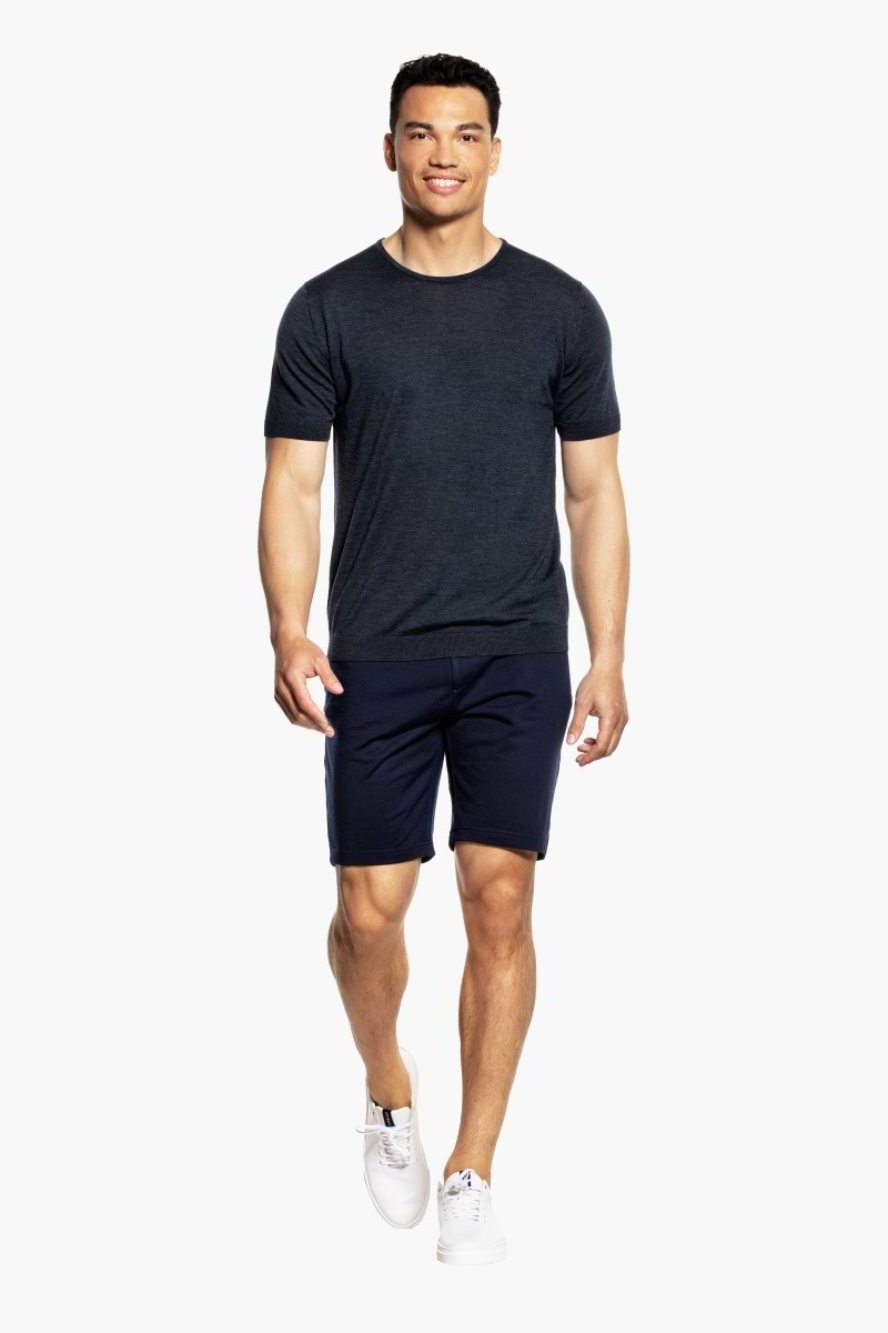 Joe Sweatshorts Extra Long Navy Blue