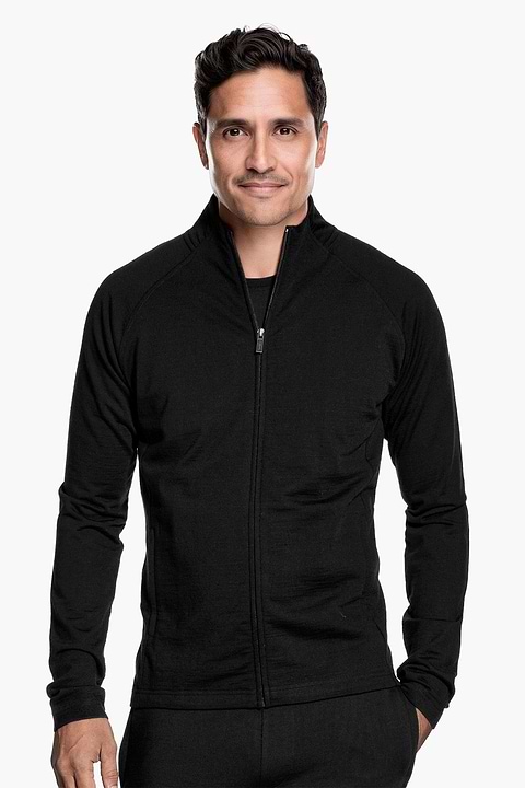 Joe Sweatvest Deep Black - Base Image