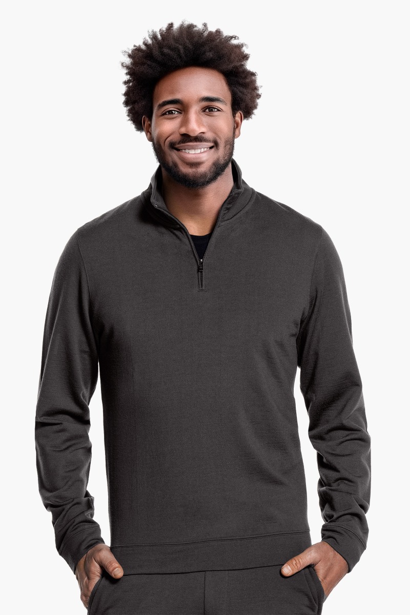 ◇新品◇【AMERICANA】 HALF SLEEVE SWEAT ネイビー Sweatzip | Joe Merino