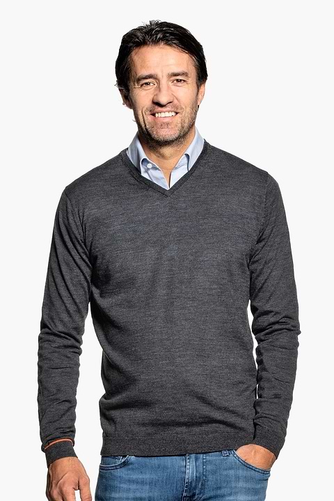 Joe V-neck Antracite Grey - Base Image