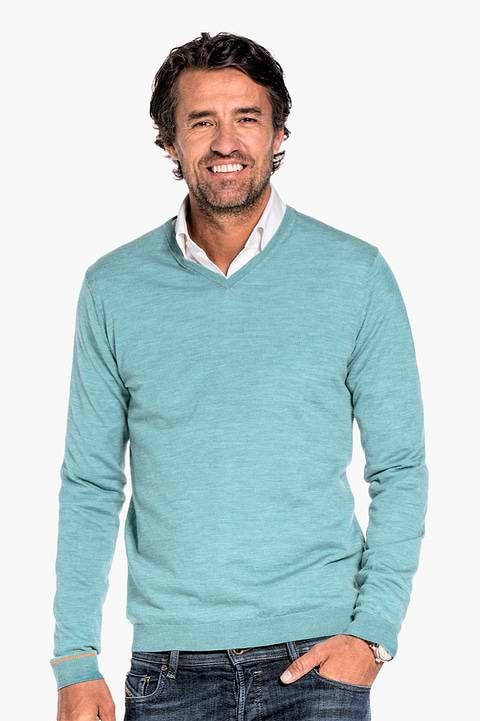 Joe V-Neck Blue Capri - Base Image