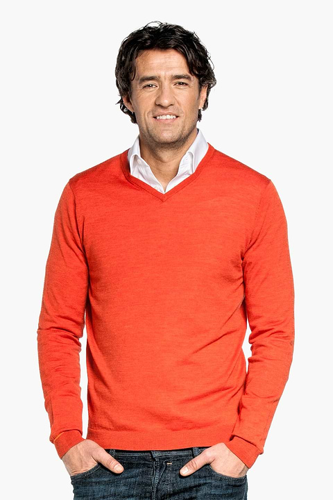 Joe V-Neck Burned Mandarin - Base Image