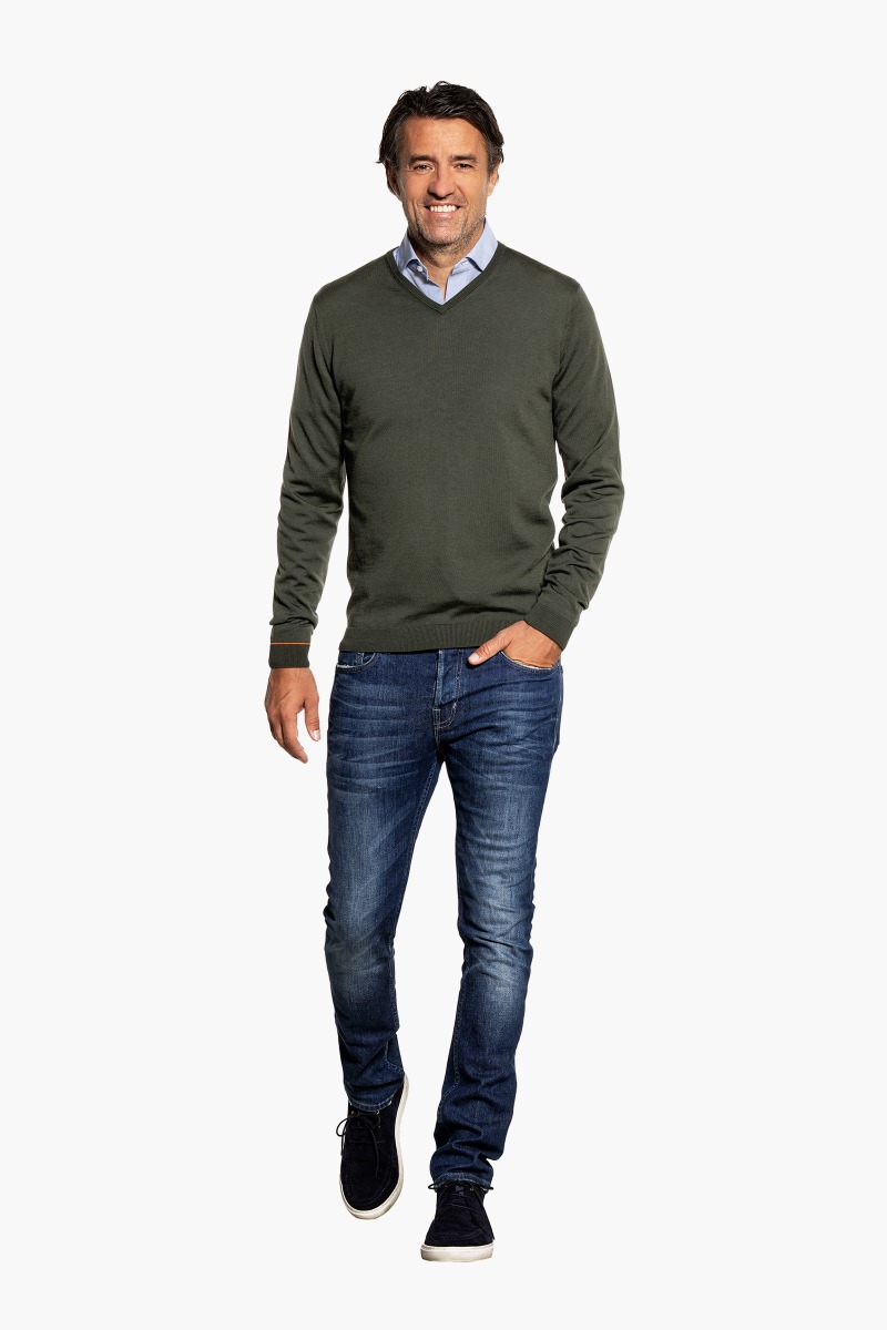 Joe V-Neck Classy Moss