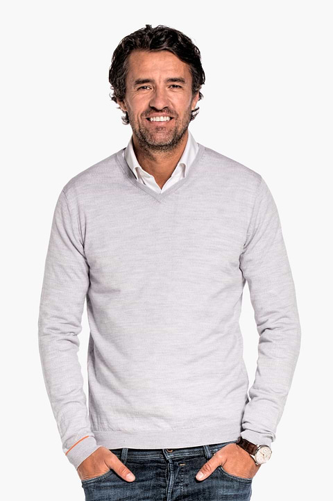 Joe V-Neck Dusty Grey - Base Image