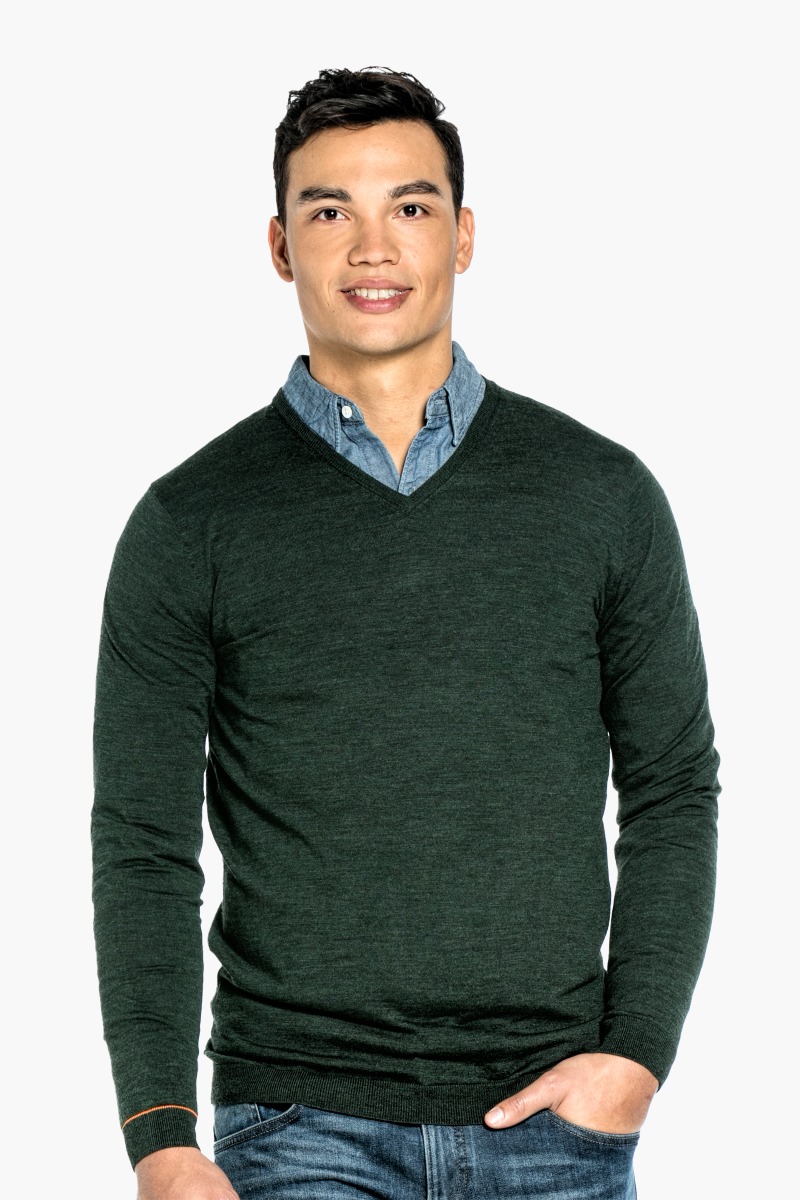 Joe V-neck Extra Long British Green