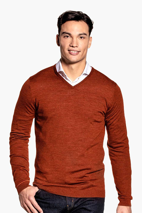 Joe V-neck Extra Long Copper Canyon - Base Image