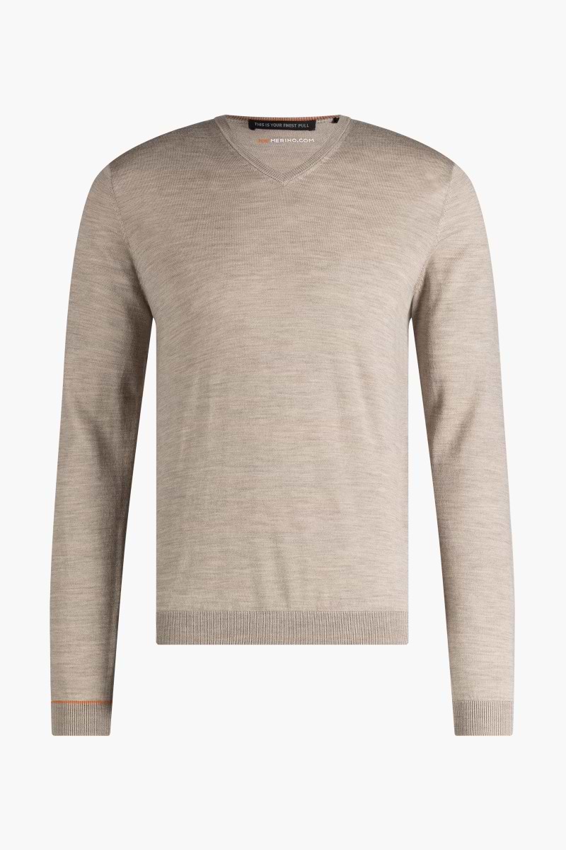 Joe V-neck Extra Long Desert Beige