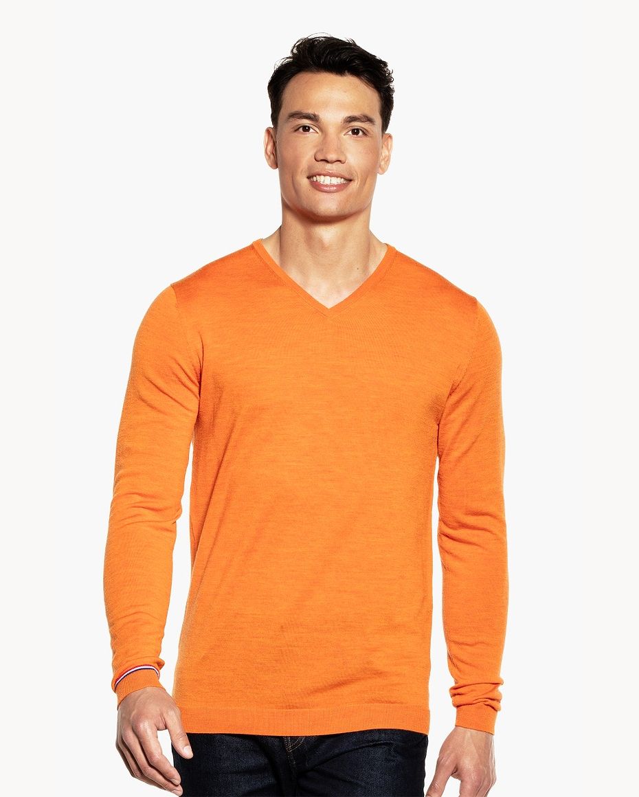 Joe V-neck Extra Long Dutch Orange