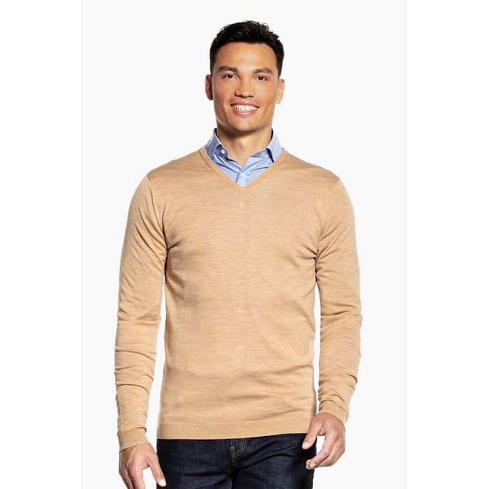 Joe V-neck Extra Long French Cognac