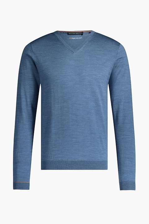 Joe V-neck Extra Long Ice Blue - Base Image