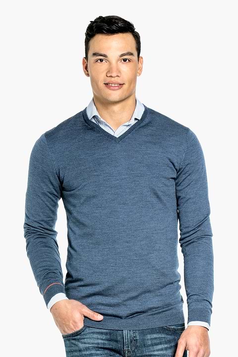 Joe V-neck Extra Long Jeans Blue - Base Image