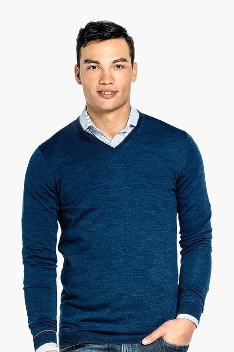 Joe V-neck Extra Long New Navy - Base Image