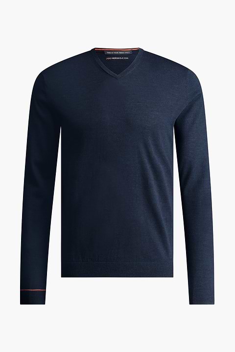 Joe V-neck Extra Long True Navy - Base Image