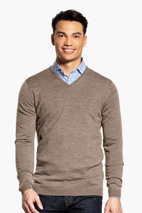 Joe V-neck Extra Long Undyed Cortado - Base Image