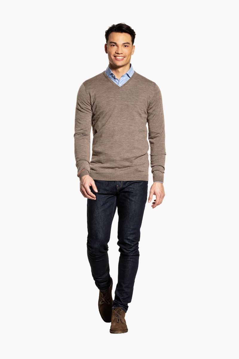 Joe V-neck Extra Long Undyed Cortado