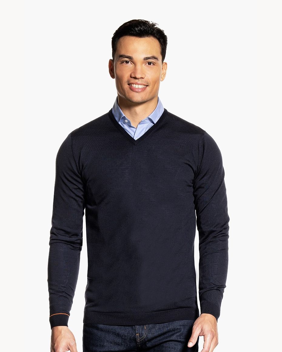 Joe V-neck Extra Long Very Dark Navy