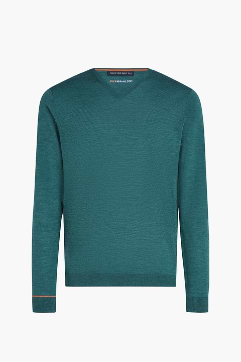 V-neck Extra Long Kingfisher Petrol - Base Image