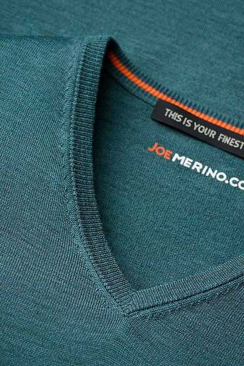 V-neck Extra Long Kingfisher Petrol - Base Image