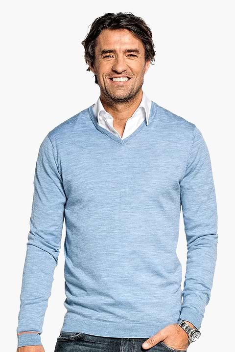 Joe V-Neck Glacier Blue - Base Image