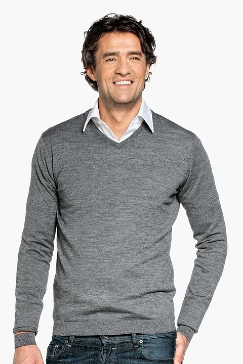 Joe V-Neck Grey Charcoal - Base Image