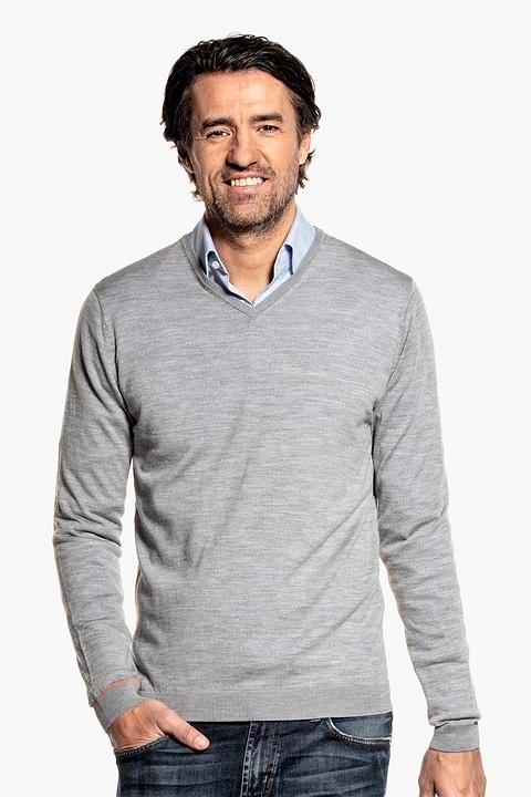 Joe V-neck Grey Tropez - Base Image