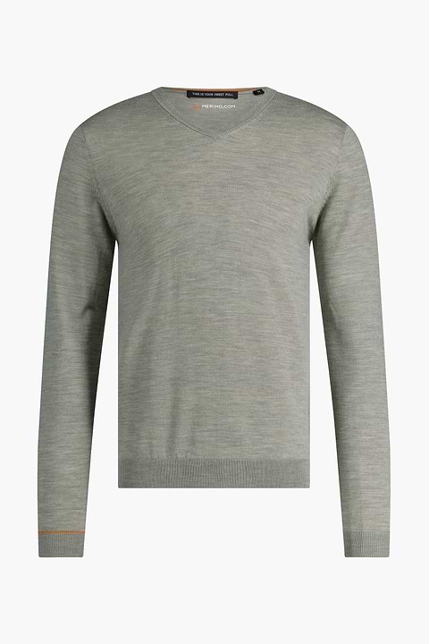 Joe V-Neck Hazy Green - Base Image