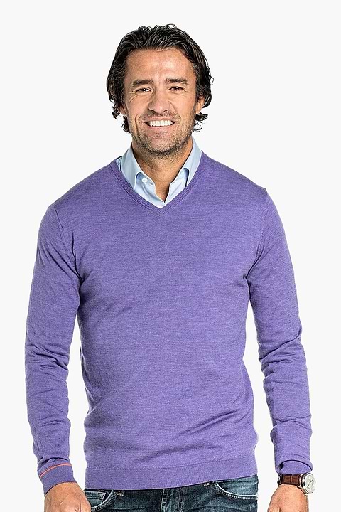 Joe V-Neck Hyacinth Purple - Base Image