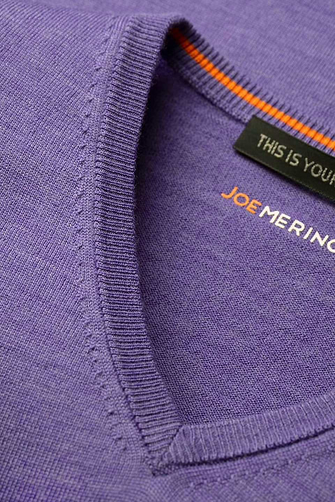 Joe V-Neck Hyacinth Purple - Base Image